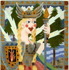 click here to view larger image of Brunhild - Wild Women (hand painted canvases)