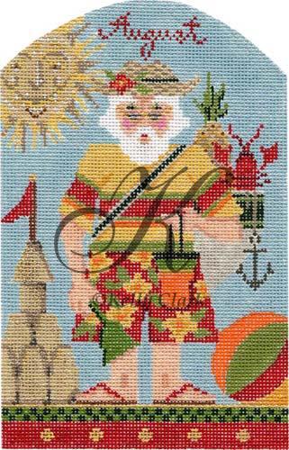 click here to view larger image of August at the Beach Santa Stitch Guide (books)