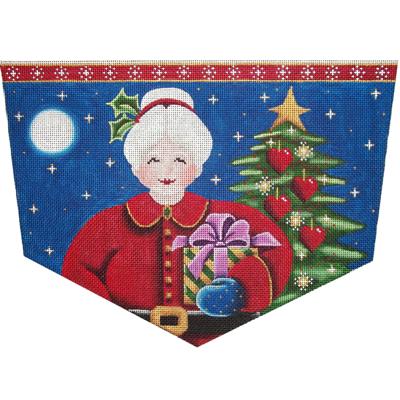 click here to view larger image of Mrs Claus Cuff - 13 Mesh (hand painted canvases)