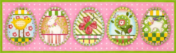 click here to view larger image of Easter Eggs (hand painted canvases)