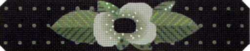 click here to view larger image of Green Posy Bracelet (hand painted canvases)