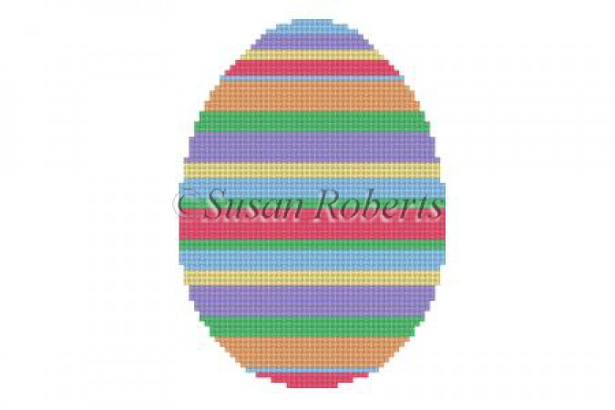 click here to view larger image of Stripes Egg (hand painted canvases)