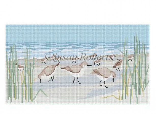click here to view larger image of Sanderlings (hand painted canvases)