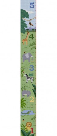 click here to view larger image of Animal Savannah Growth Chart (hand painted canvases)