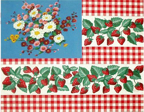 click here to view larger image of Gingham Flag (hand painted canvases)