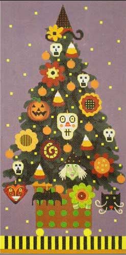 click here to view larger image of Halloween Topiary (hand painted canvases)