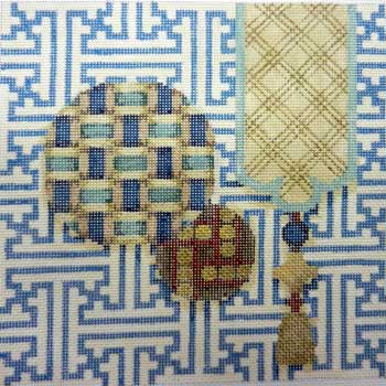 click here to view larger image of Fretwork/Tassels/Buttons 2 (hand painted canvases)