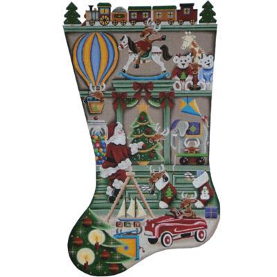 click here to view larger image of In The Toy Shop Stocking - 13ct (hand painted canvases)