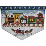 click here to view larger image of Christmas Train Stocking Cuff - 18ct (hand painted canvases)