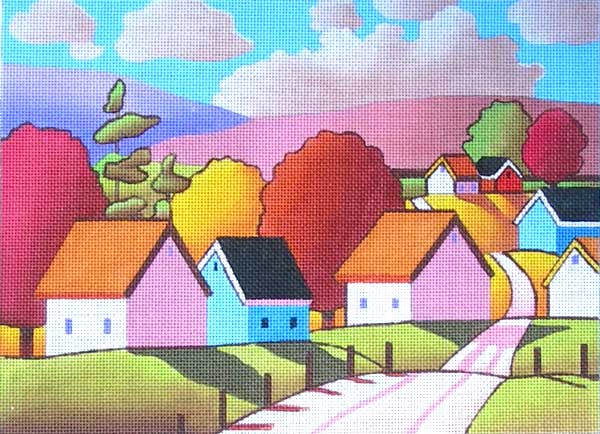 click here to view larger image of Sunny Roadway (hand painted canvases)