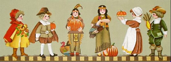 click here to view larger image of Thanksgiving Kids (hand painted canvases)