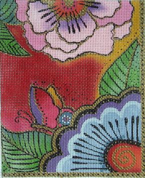 click here to view larger image of Butterfly Flowers (hand painted canvases)