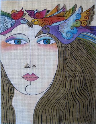 click here to view larger image of Rainbow Woman (hand painted canvases)
