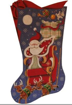 click here to view larger image of Woo Hoo! Stocking - 13ct (hand painted canvases)