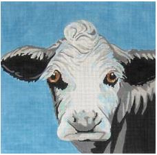 click here to view larger image of Cow On Blue (hand painted canvases)