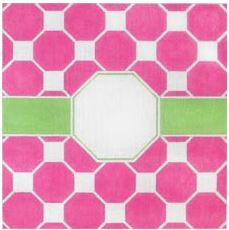 click here to view larger image of Pink and Green Pillow (hand painted canvases)