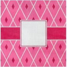 click here to view larger image of Pink Diamond Pillow (hand painted canvases)