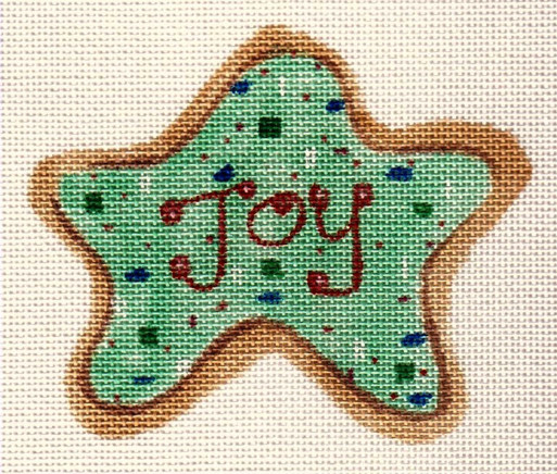 click here to view larger image of Joy Cookie Ornament (hand painted canvases)