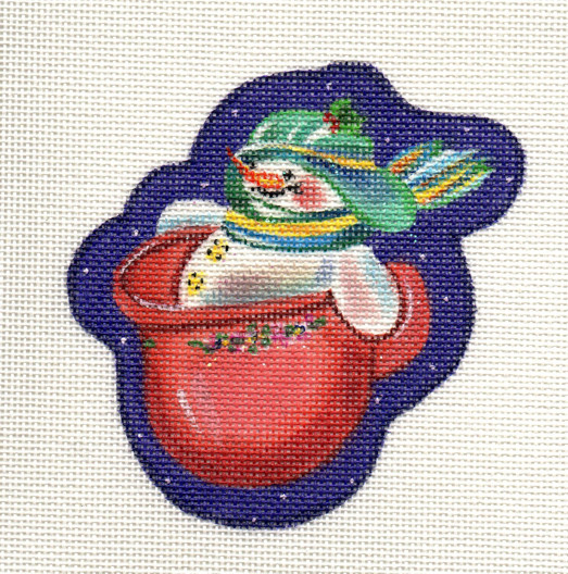 click here to view larger image of Snowcup Ornament (hand painted canvases)