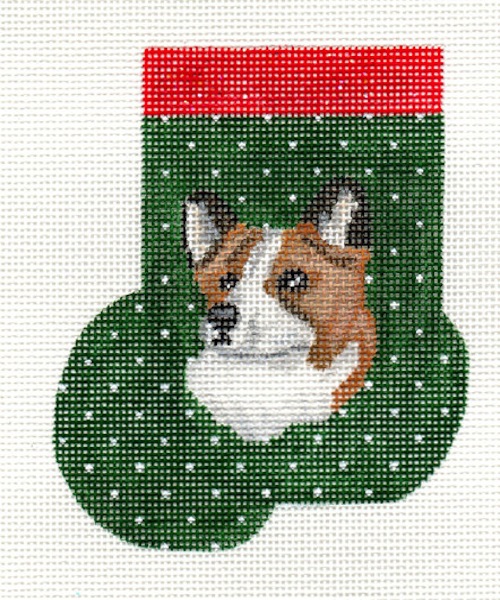 click here to view larger image of Cardigan Welsh Corgi Mini Sock (hand painted canvases)