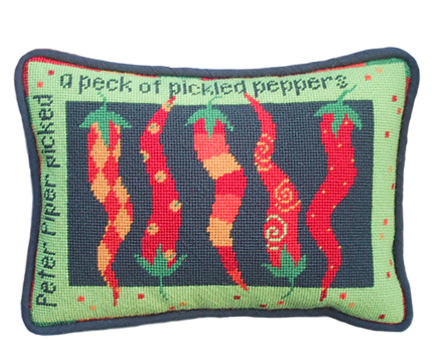 click here to view larger image of Fives - Peter Piper Picked a Peck of Pickled Peppers (hand painted canvases)