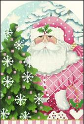 click here to view larger image of Pink Santa Dome (hand painted canvases)