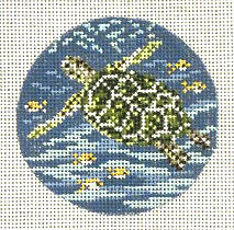 click here to view larger image of Sea Turtle Ornament - 13M (hand painted canvases)