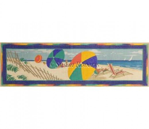 click here to view larger image of Beach Scene - 13ct (hand painted canvases)