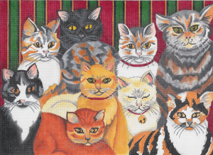 click here to view larger image of Meow Group Portrait (hand painted canvases)