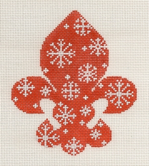 click here to view larger image of Fleur de Snowflake (hand painted canvases)