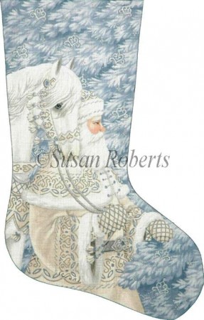 click here to view larger image of Enchanted Santa Stocking (hand painted canvases)