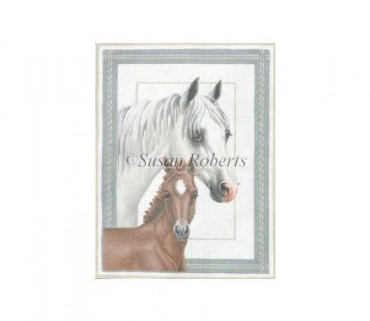click here to view larger image of Mare and Colt (hand painted canvases)