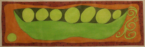 click here to view larger image of Peas in a Pod (hand painted canvases)