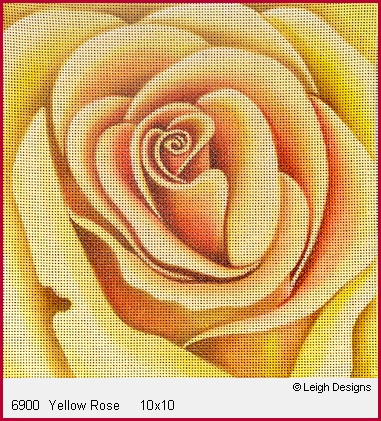 click here to view larger image of Yellow Rose (hand painted canvases)