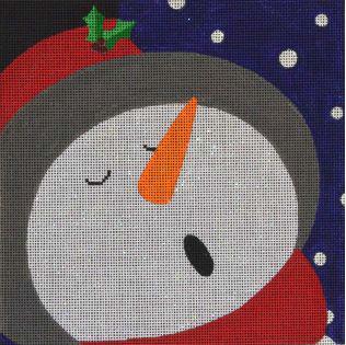 click here to view larger image of Graphic Snowman Top Hat (hand painted canvases)