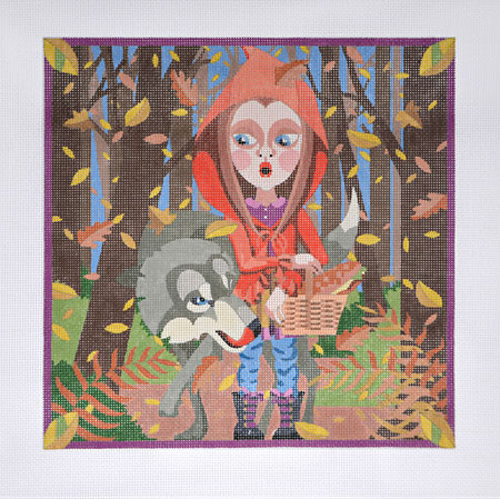 click here to view larger image of Red Riding Hood w/Stitch Guide (hand painted canvases)
