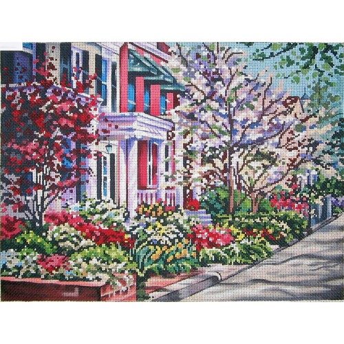 click here to view larger image of Spring on the Avenue (hand painted canvases)