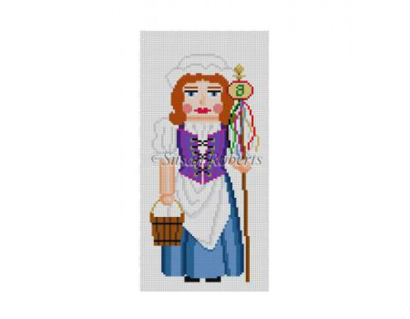 click here to view larger image of Eight Maids a Milking Nutcracker (hand painted canvases)