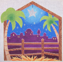 click here to view larger image of Manger - Kindergarten Nativity (hand painted canvases)