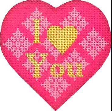 click here to view larger image of I Love You Heart (hand painted canvases)