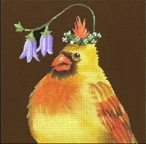 click here to view larger image of Luellen the Cardinal (hand painted canvases)