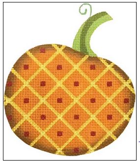 click here to view larger image of Diamond Pumpkin (hand painted canvases)