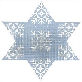 click here to view larger image of Star Snowflakes (hand painted canvases)