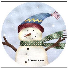 click here to view larger image of Blue Hat Snowman (hand painted canvases)