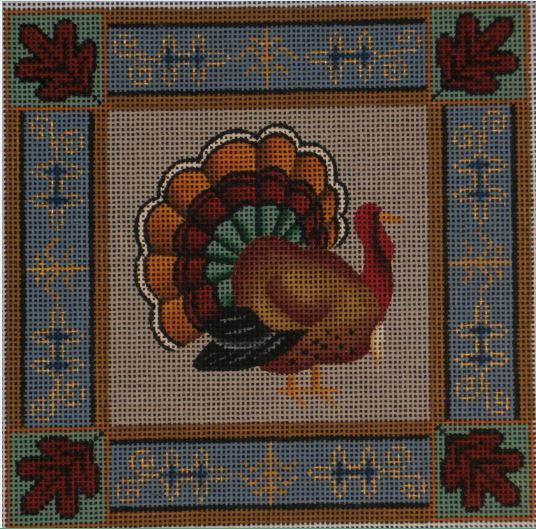 click here to view larger image of Turkey Pillow (hand painted canvases)