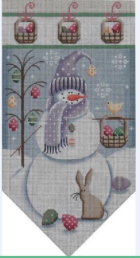 click here to view larger image of April Snowman Banner (hand painted canvases)