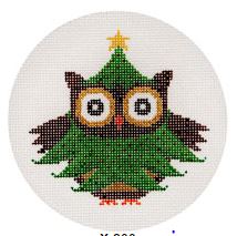 click here to view larger image of Xmas Tree Owl (hand painted canvases)