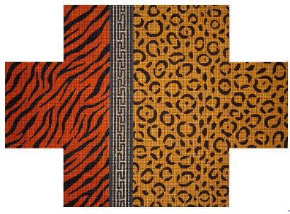 click here to view larger image of Leopard & Tiger Skin Brick Cover (hand painted canvases)