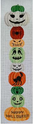click here to view larger image of Happy Halloween Pumpkin Tower (hand painted canvases)