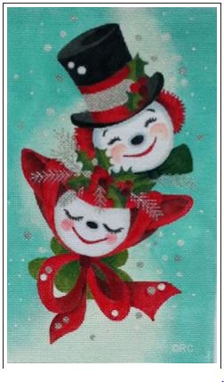 click here to view larger image of Jolly Snow Couple (hand painted canvases)